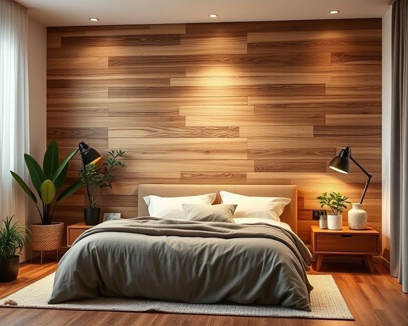 Drewniana ściana w sypialni 2023: trendy, inspiracje i aranżacje