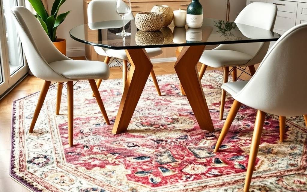 Jak wybrać dywan pod stół w salonie z jadalnią, by łączyć styl z praktycznością i łatwością utrzymania czystości