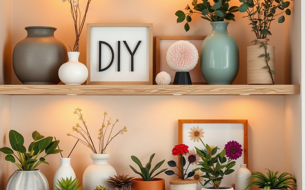 DIY dekoracje na półkę: jak stworzyć trwałą i estetyczną aranżację krok po kroku