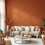 Terakota na ścianie w salonie: jak łączyć kolory i materiały, by stworzyć ciepłą i harmonijną aranżację