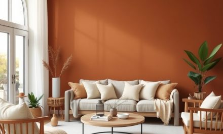 Terakota na ścianie w salonie: jak łączyć kolory i materiały, by stworzyć ciepłą i harmonijną aranżację