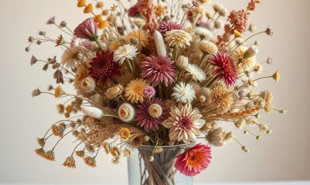 Kompozycje z suszonych kwiatów w wazonie: jak stworzyć trwałą i efektowną dekorację wnętrza