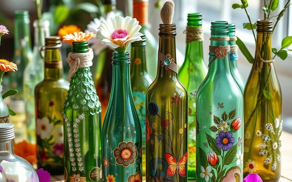 Upcycling butelek szklanych w dekoracjach: jak tworzyć trwałe i efektowne projekty DIY