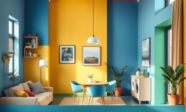 Różne kolory ścian do wydzielania stref: jak dobrać barwy, by podział był funkcjonalny i trwały przez lata
