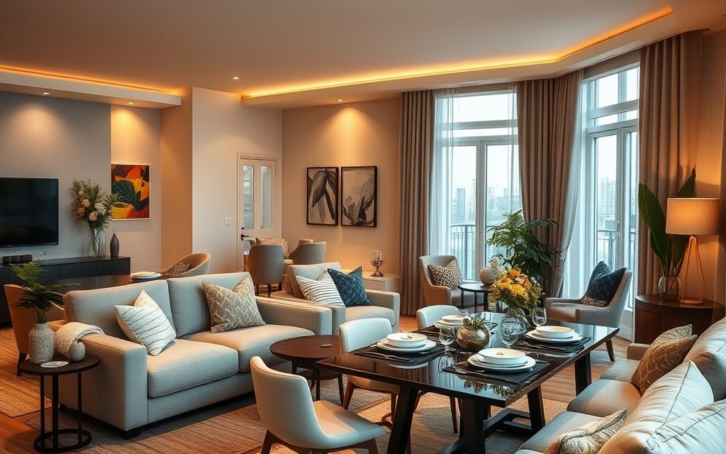 Salon z jadalnią: jak zaplanować układ mebli dla wygody i trwałej funkcjonalności