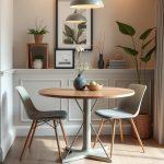Stół przy ścianie w salonie z jadalnią: jak wybrać i ustawić, by oszczędzić miejsce i zachować komfort użytkowania