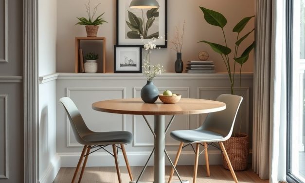 Stół przy ścianie w salonie z jadalnią: jak wybrać i ustawić, by oszczędzić miejsce i zachować komfort użytkowania