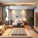 Pokój dzienny z sypialnią: jak strefować przestrzeń dla komfortu i funkcjonalności na lata