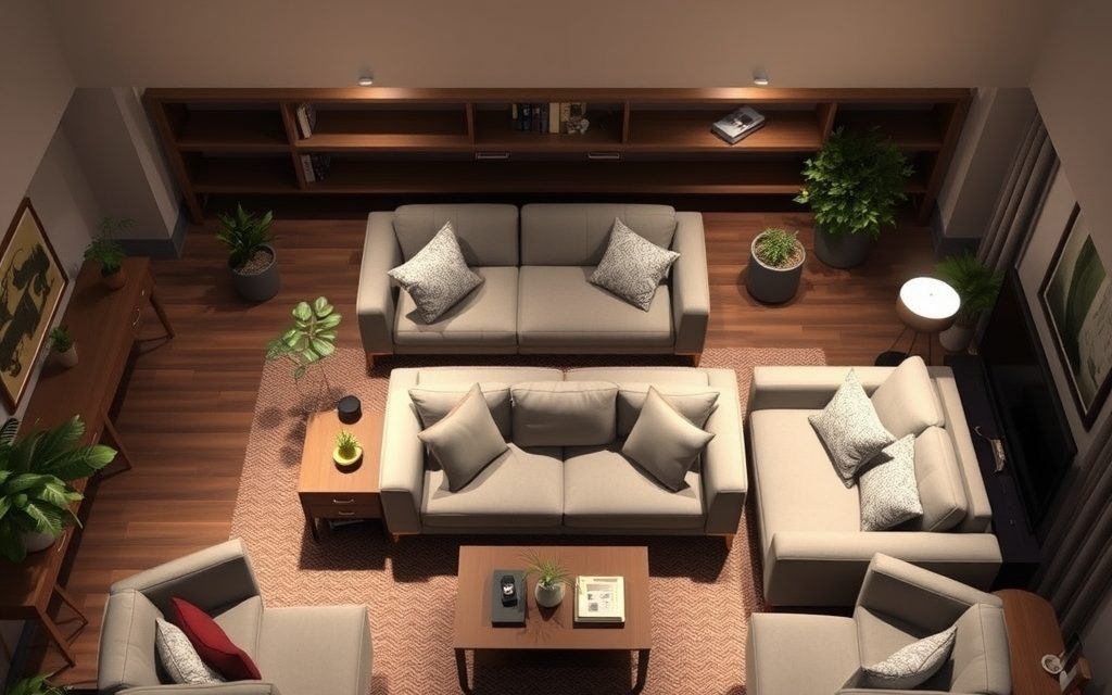 Strefowanie salonu przez układ mebli: jak wygodnie i funkcjonalnie podzielić przestrzeń