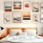 Galeria plakatów w sypialni: jak skomponować spójną dekorację tworzącą atmosferę relaksu i stylu