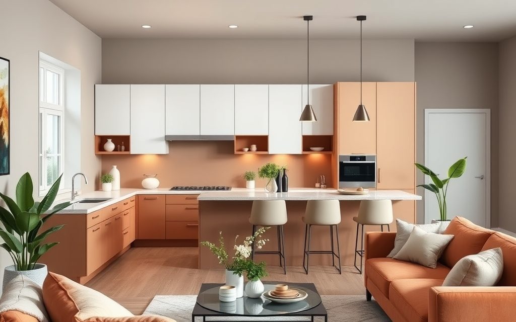 Aneks kuchenny w salonie: jak dobrać kolorystykę, by połączyć funkcjonalność i styl bez kompromisów
