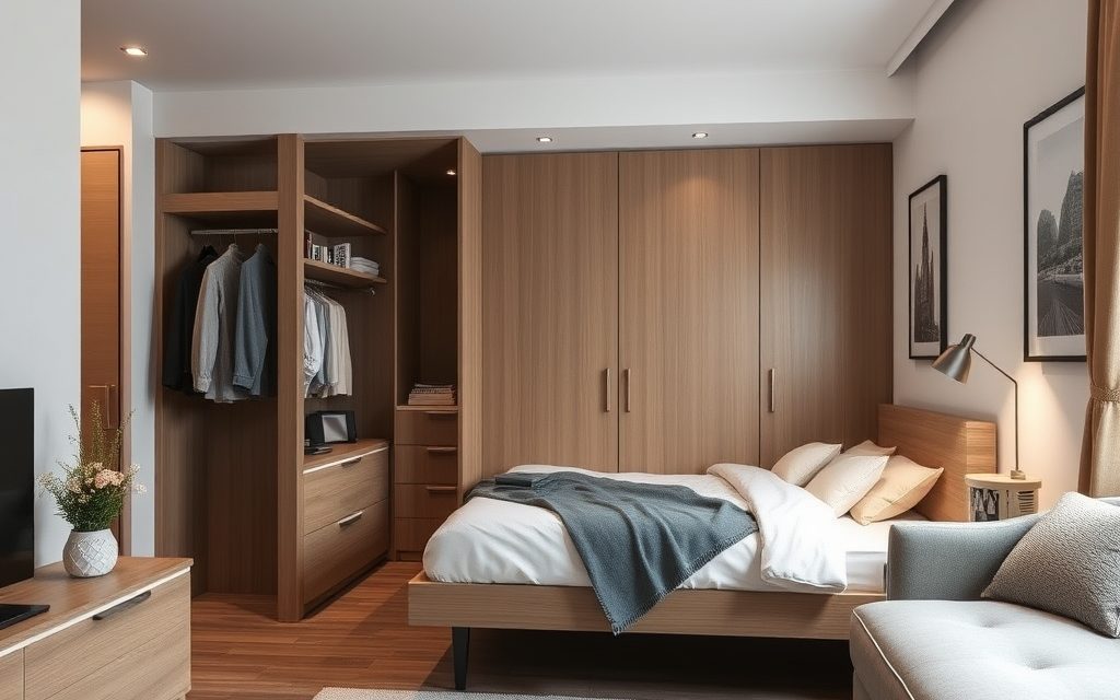 Łóżko chowane w szafie a strefowanie kawalerki: jak zorganizować przestrzeń, by mebel służył latami i poprawiał komfort życia