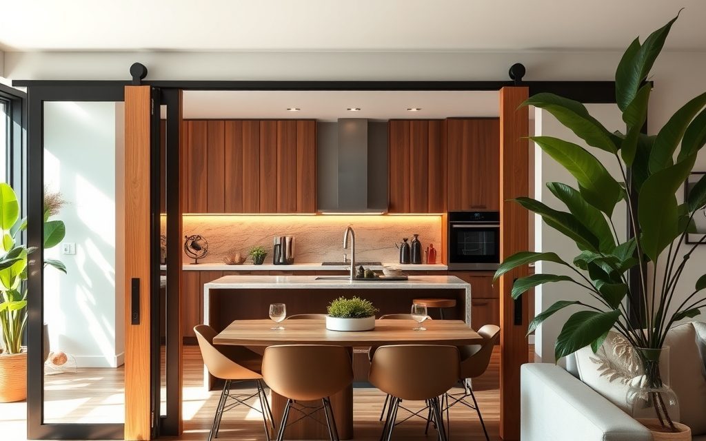 Drzwi przesuwne do oddzielenia kuchni od salonu: praktyczne rozwiązania dla większej funkcjonalności i komfortu przestrzeni