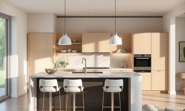 Wyspa kuchenna z hokerami jako funkcjonalny podział stref w otwartej przestrzeni – jak zadbać o wygodę i estetykę